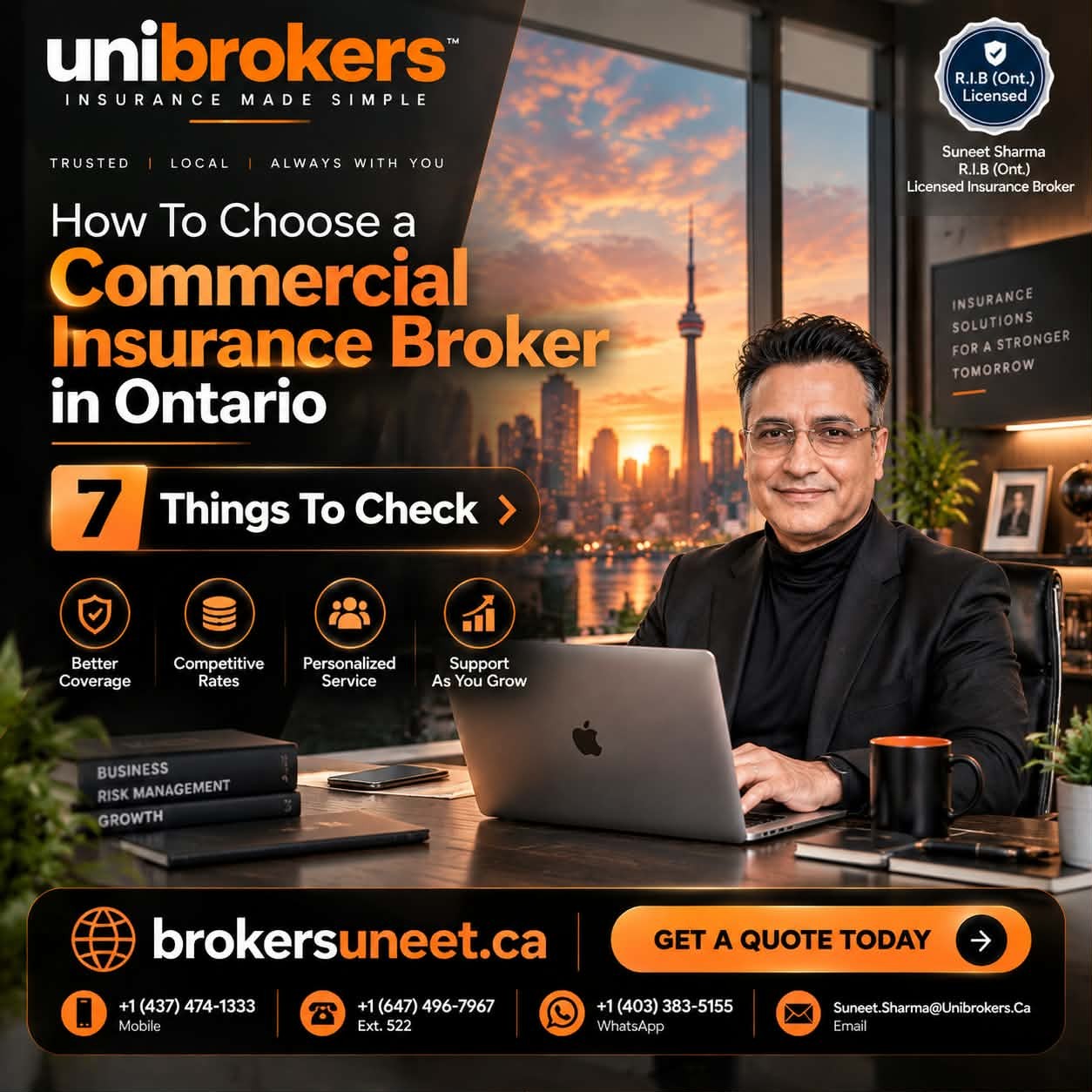 Commercial Insurance Broker Ontario: 7 Checks- Suneet Sharma